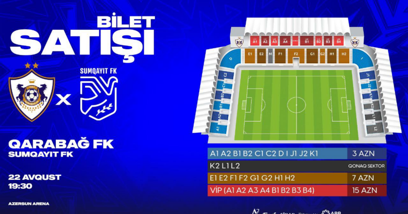 “Qarabağ” mövsümün ilk ev oyunu üçün biletləri satışa çıxardı