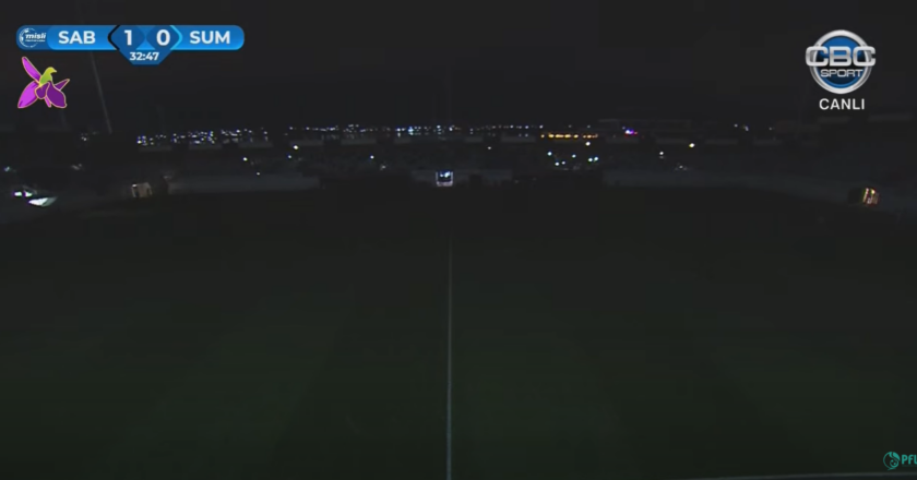 “Sabah”-“Sumqayıt” oyununda işıqlar söndü